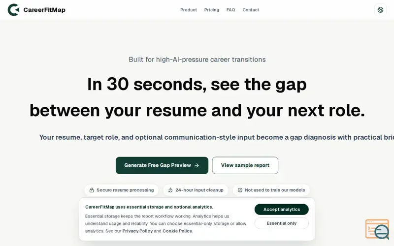 Screenshot of CareerFitMap