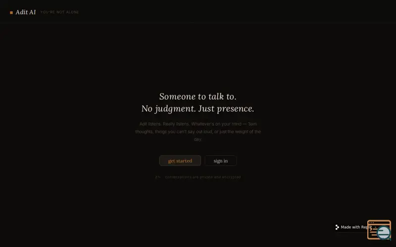 Screenshot of Adit AI