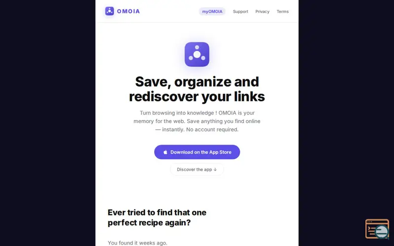 Screenshot of OMOIA