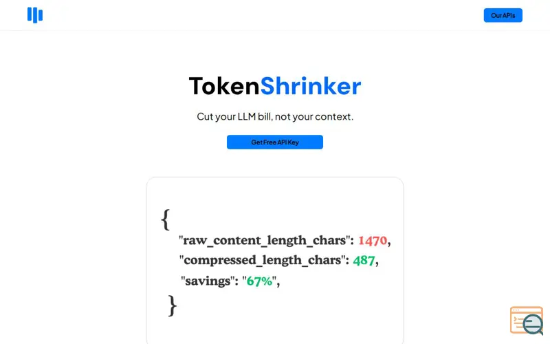 Screenshot of TokenShrinker by GigantByte 