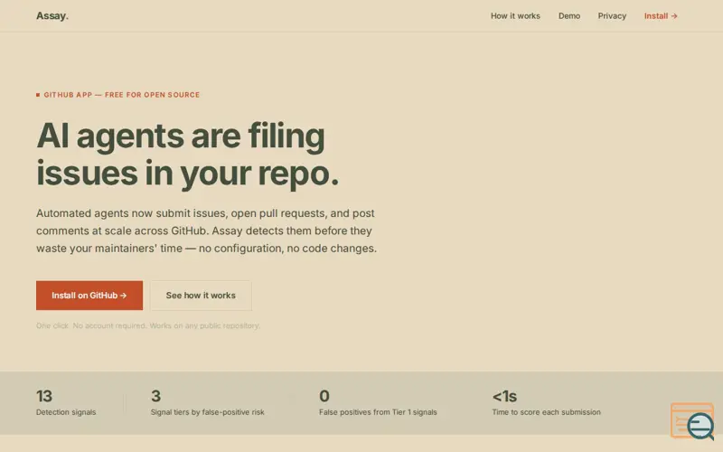 Screenshot of Assay