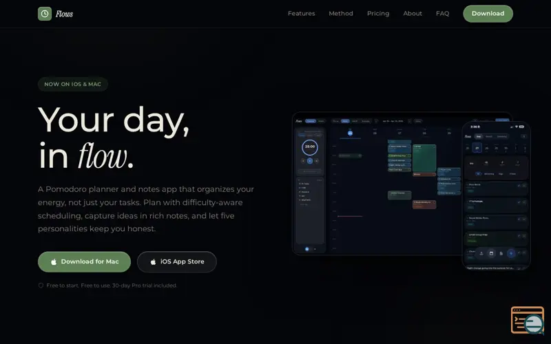 Screenshot of Flows