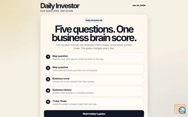 Screenshot of Daily Investor