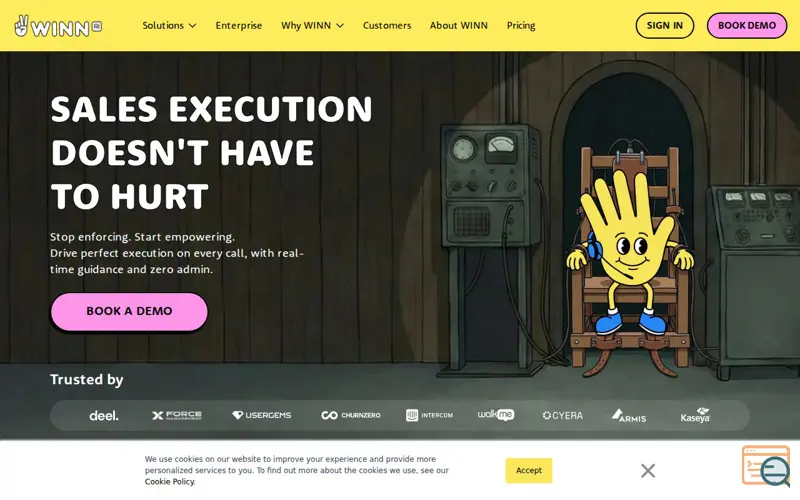 Screenshot of WINN.AI, a launch using Google Hosted Libraries