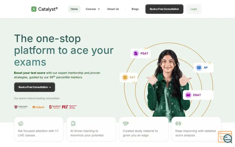Screenshot of Catalyst Test Prep