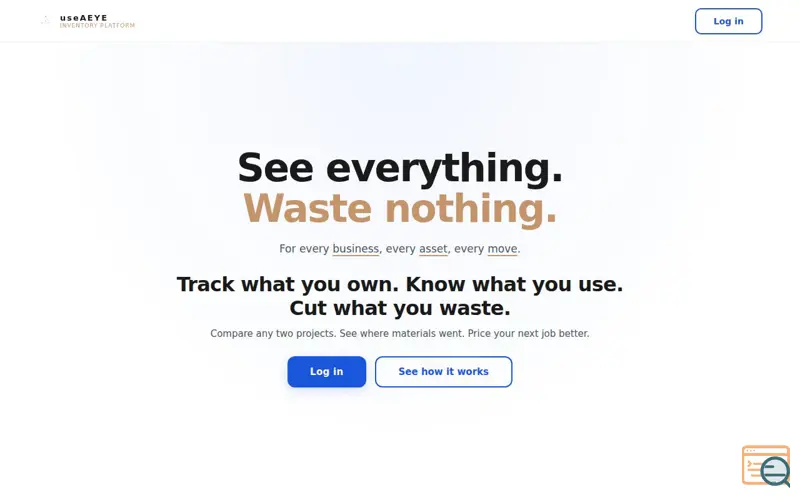 Screenshot of useAEYE