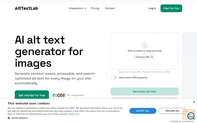 Screenshot of AltTextLab