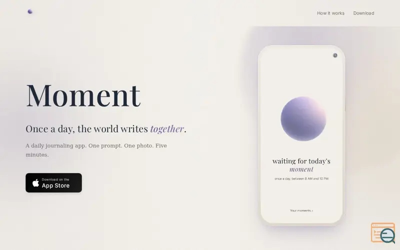 Screenshot of Moment