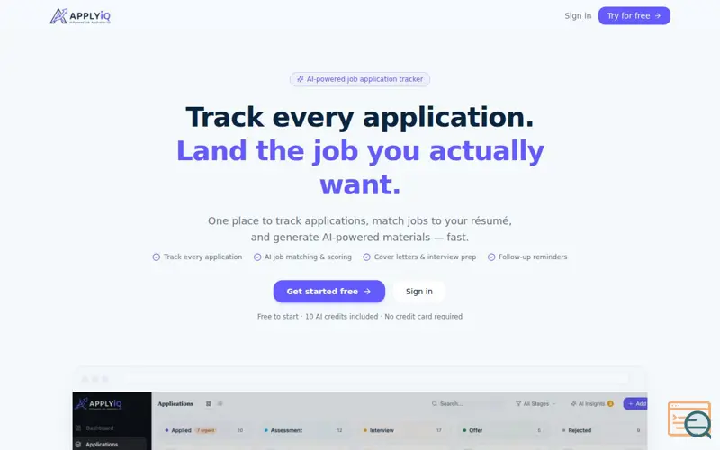 Screenshot of ApplyIQ