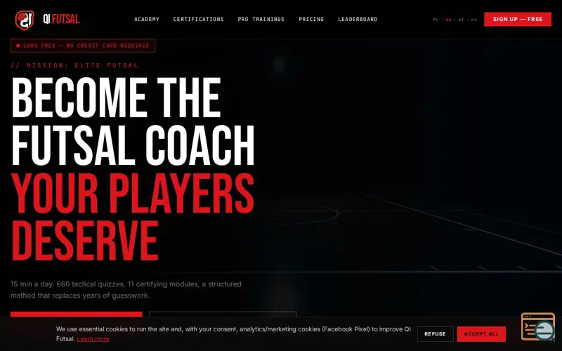 Screenshot of QI Futsal