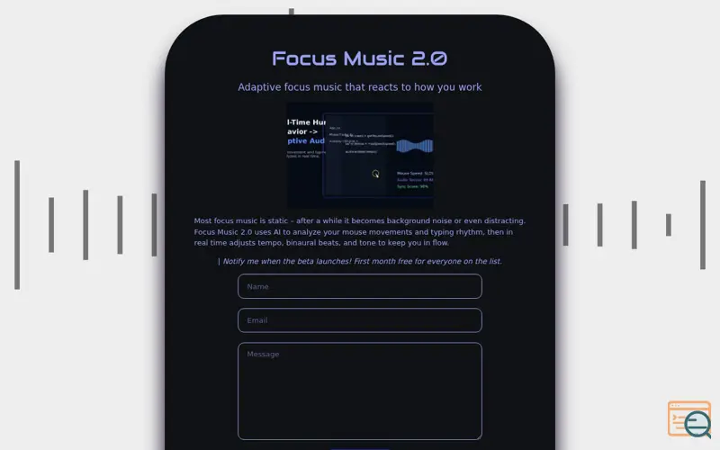 Screenshot of Focus Music 2.0 – Adaptive focus music , a launch using DNS24.hu
