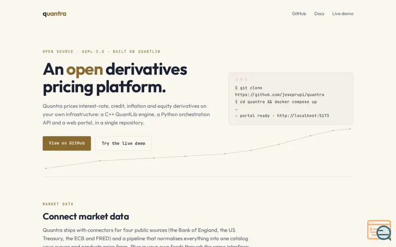 Screenshot of Quantra