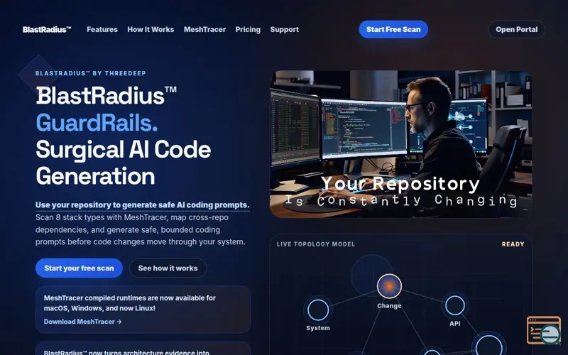 Screenshot of BlastRadius