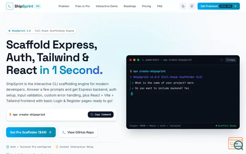 Screenshot of ShipSprint