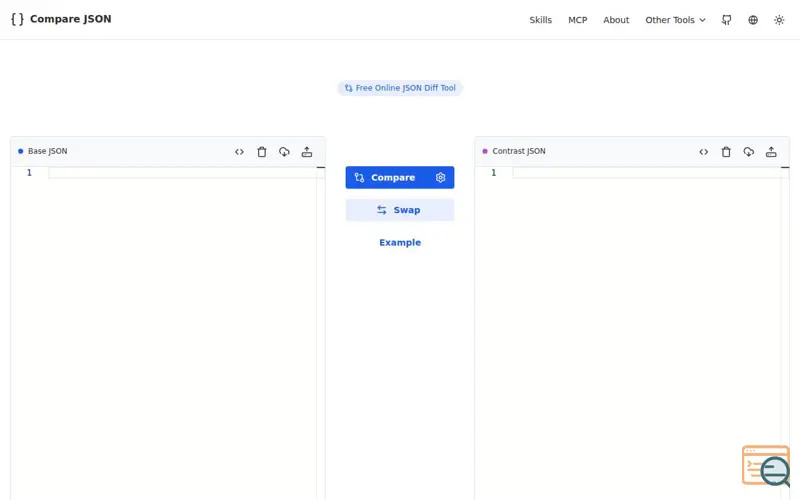 Screenshot of Compare JSON