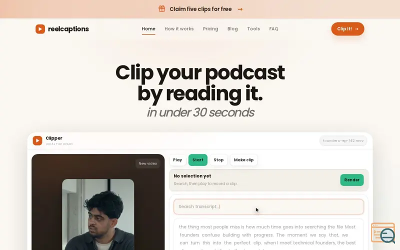 Screenshot of Reel Video Captions