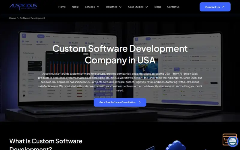 Screenshot of Software Development Company