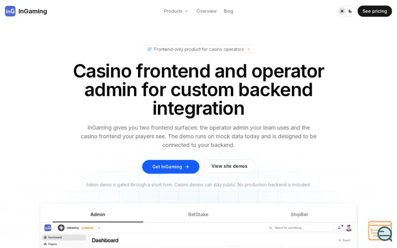 Screenshot of Ingaming