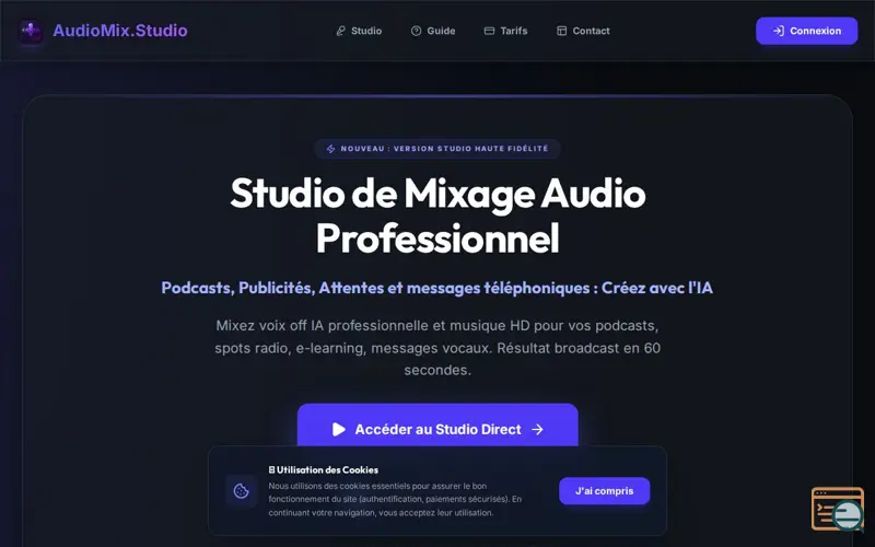 Screenshot of AudioMix Studio