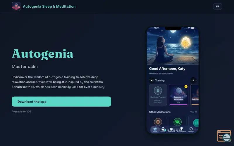 Screenshot of Autogenia Calm & focus meditation
