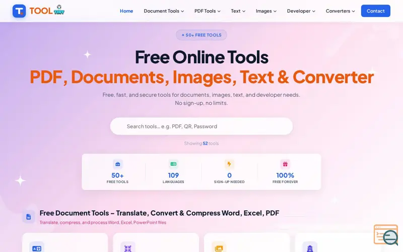Screenshot of ToolTiny