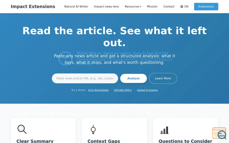 Screenshot of News Bias & Credibility Detector
