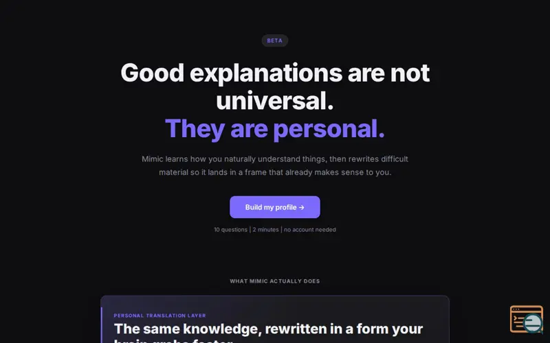 Screenshot of Mimic — Learn anything 10x fast