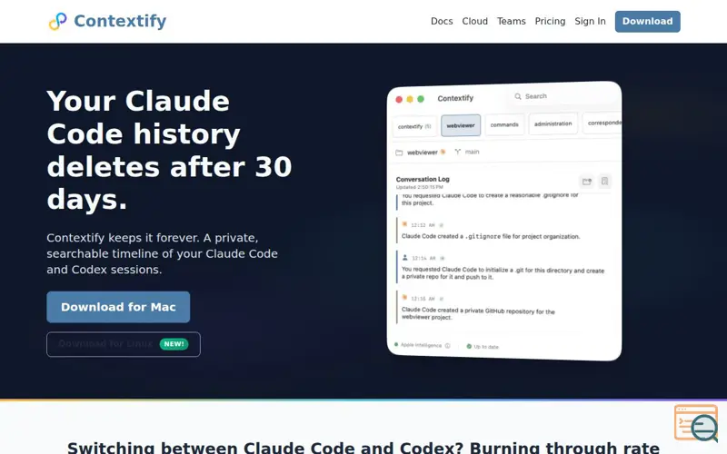 Screenshot of Contextify