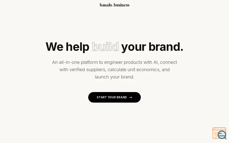 Screenshot of banalo.business