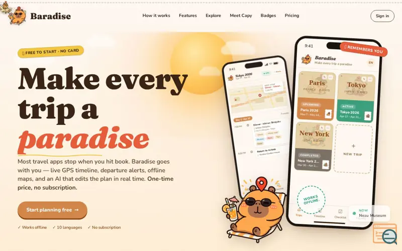 Screenshot of Baradise