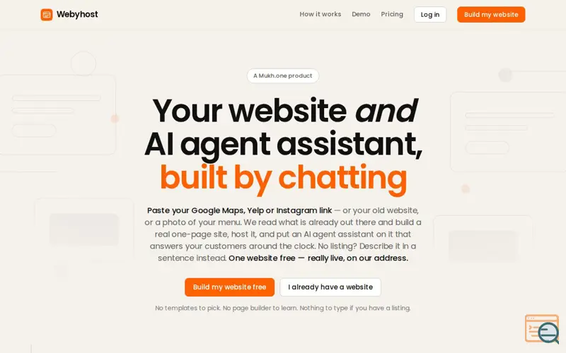 Screenshot of Webyhost