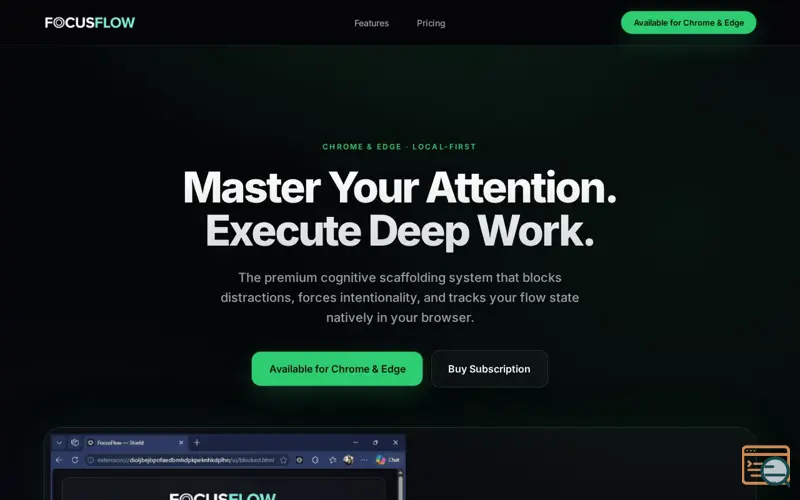 Screenshot of FocusFlow