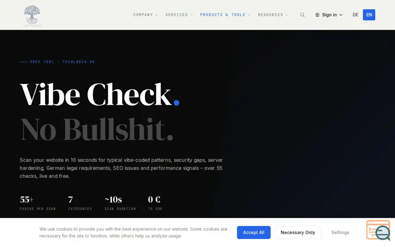 Screenshot of Vibe Check