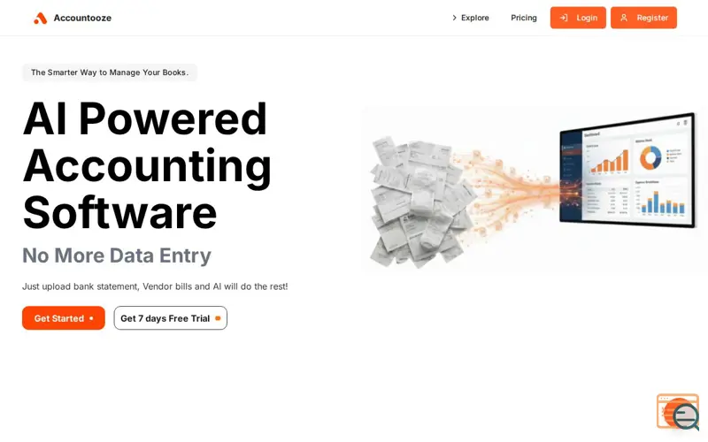 Screenshot of Accountooze AI