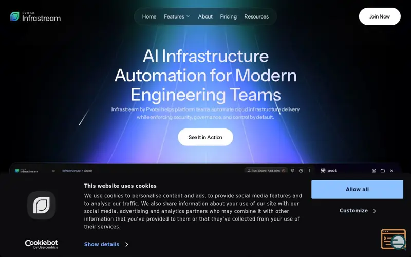 Screenshot of Infrastream