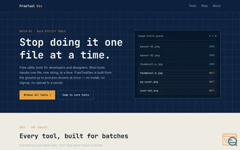 Screenshot of FreeToolDev