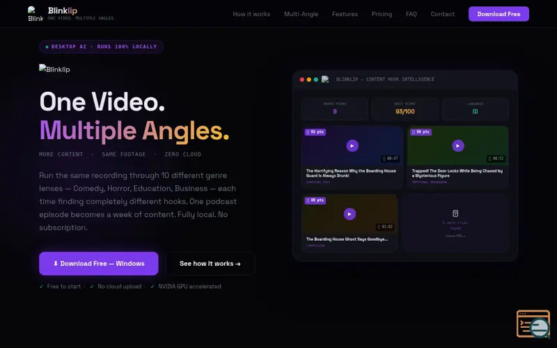 Screenshot of Blinklip — One Video. Multiple Angles.
