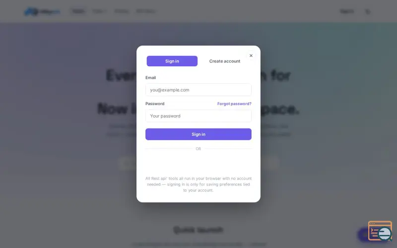 Screenshot of All Rest api, a launch using pdf-lib