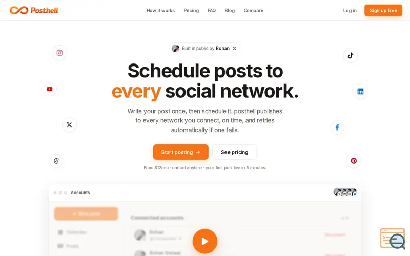 Screenshot of posthell