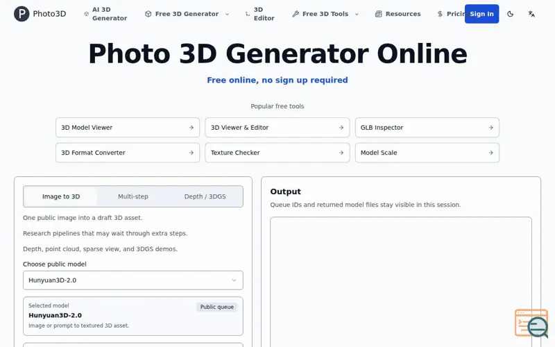 Screenshot of Photo3D