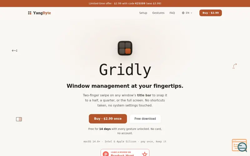 Screenshot of Gridly