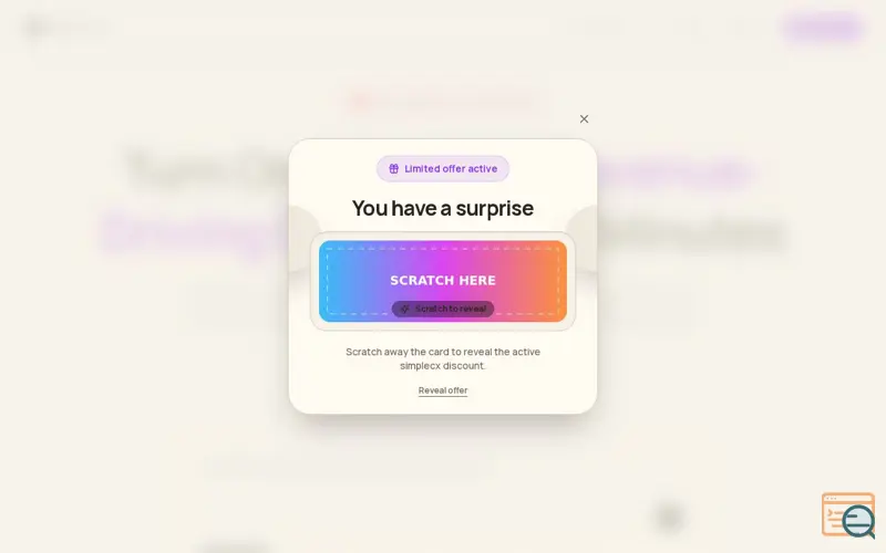 Screenshot of simplecx (built by Retink)