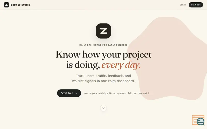 Screenshot of Zero to Studio