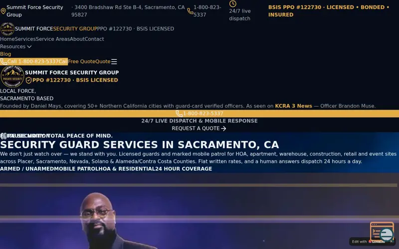 Screenshot of Summit Force Security Group