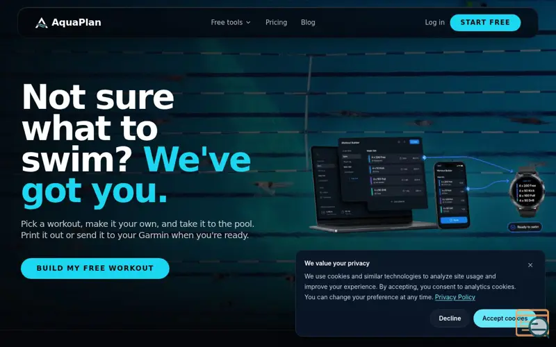 Screenshot of AquaPlan