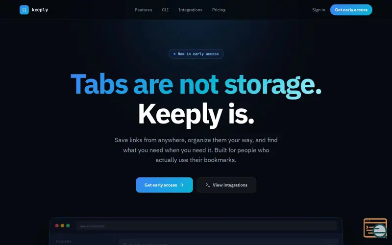 Screenshot of Keeply - Bookmark Manager