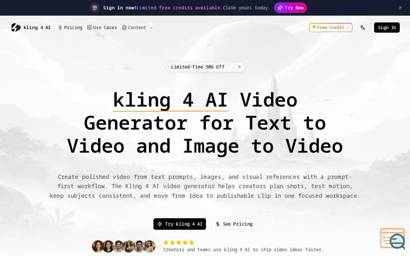 Screenshot of Kling 4 AI