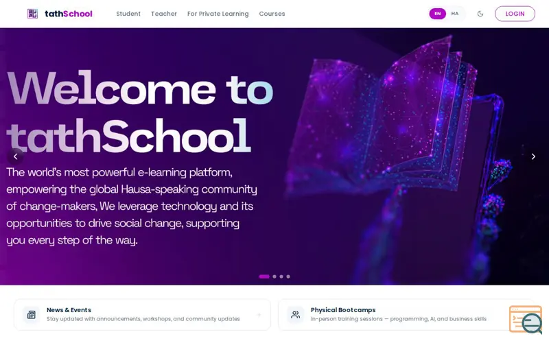 Screenshot of Tath Digital School 