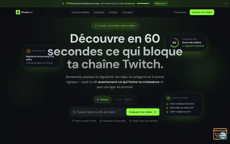 Screenshot of Streamnco