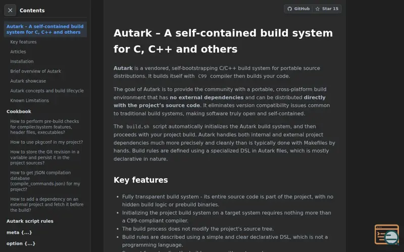 Screenshot of Autark